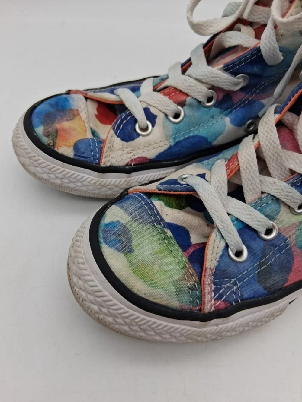 Converse Chuck Taylor Paint Splatter Lace Hi Top Sneakers 656144F Junior Size 3
